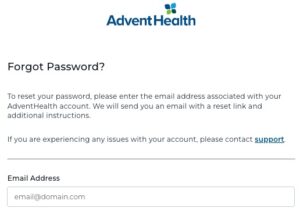 AdventHealth patient portal Password reset
