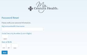 centura patient portal password reset