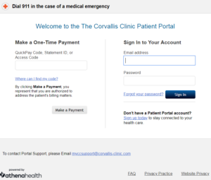corvallis clinic patient portal login