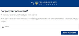 chamberlain university student portal password reset