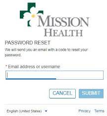mission health patient portal password reset