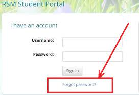 rsm student portal password reset